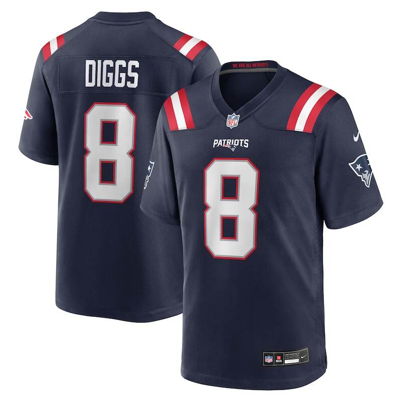 None Stefon Diggs New England Patriots Great Value Replica Jersey