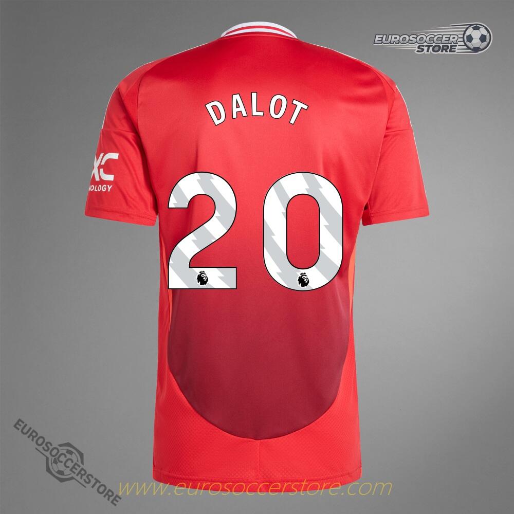 Manchester United's DALOT 2024-25 Home Jersey Version 20
