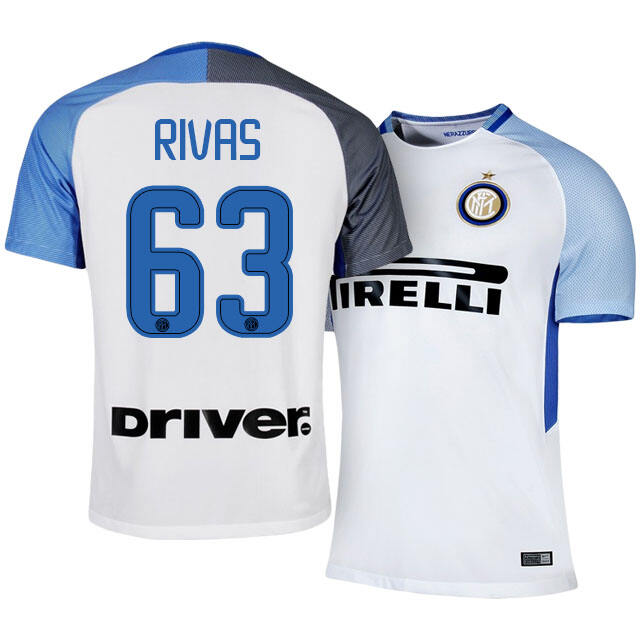 Inter Milan Away 201718 63 Rigoberto Rivas Soccer Jersey Shirt -