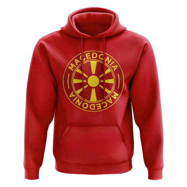 Macedonia Football Badge Hoodie (Red)