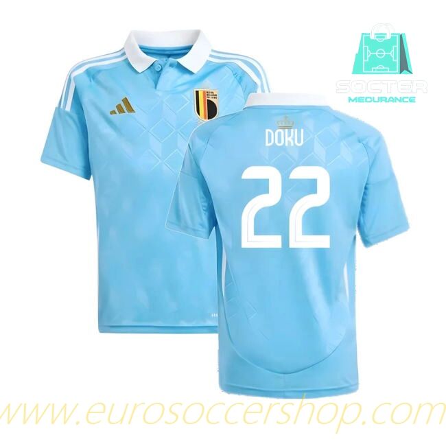 2024-25 Edition Genuine Belgium Away Jersey Youth Version (Doku 22)