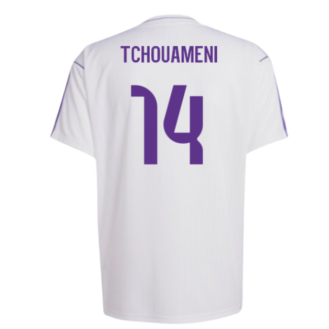Real Madrid Terrace Icons Shirt (White) (Tchouameni 14)