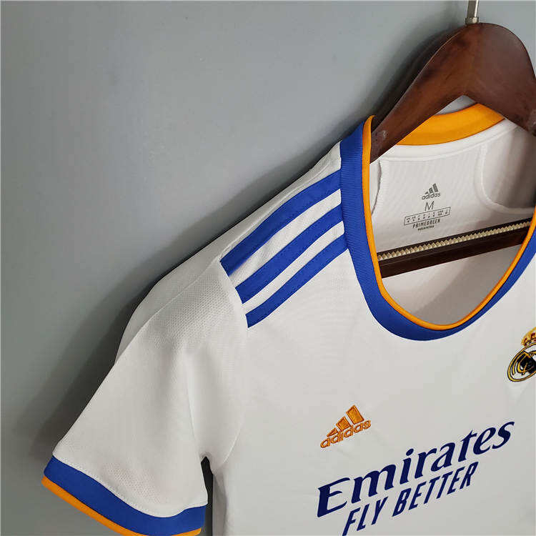 Real Madrid 21-22 Home White Women's Soccer Jersey Football Shirt -