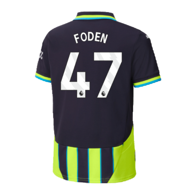 Match Quality Dedicated Football Man City Away Shirt Kids Foden #4...