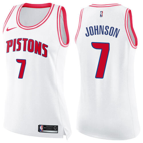 Pistons #7 Stanley Johnson Top-Grade 2024 Icon NBA Jersey - White