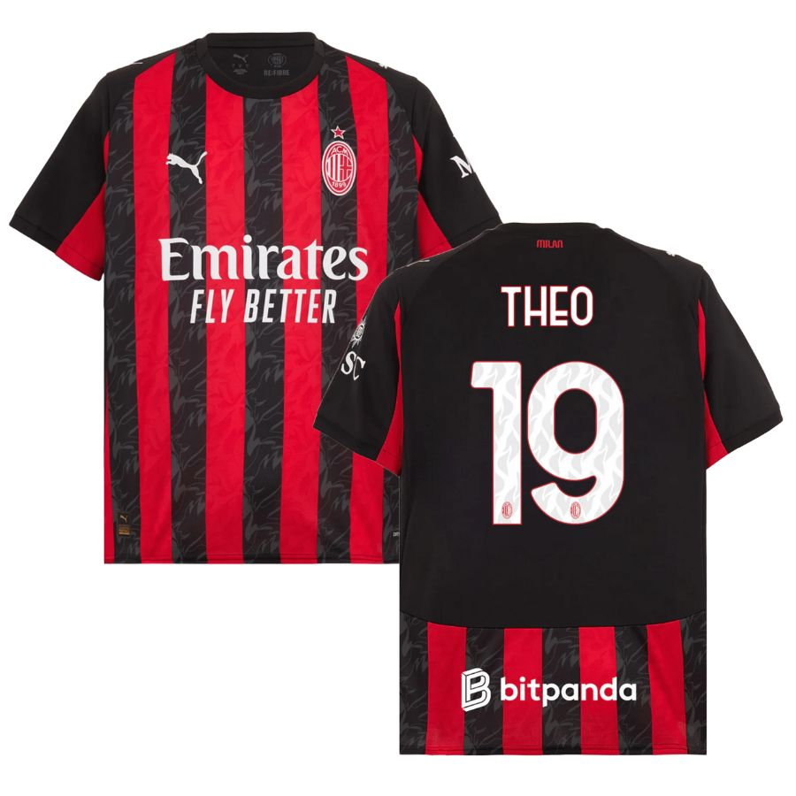 AC Milan Home Shirt 19 Theo 202526 - Official Replica 9863
