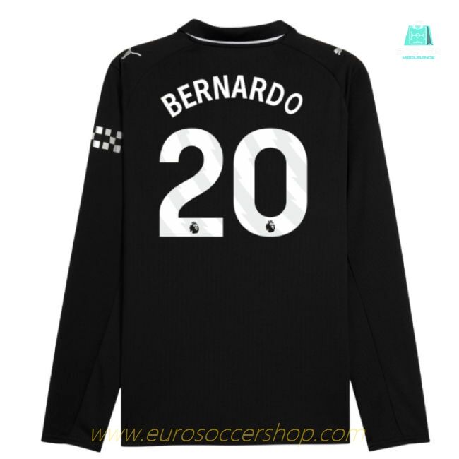 2025-2026 Man City Long Sleeve Away Shirt (Bernardo 20)