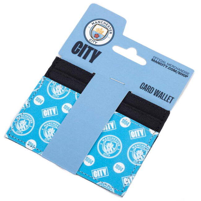 vintage Manchester City FC Coloured Icon Card Holder