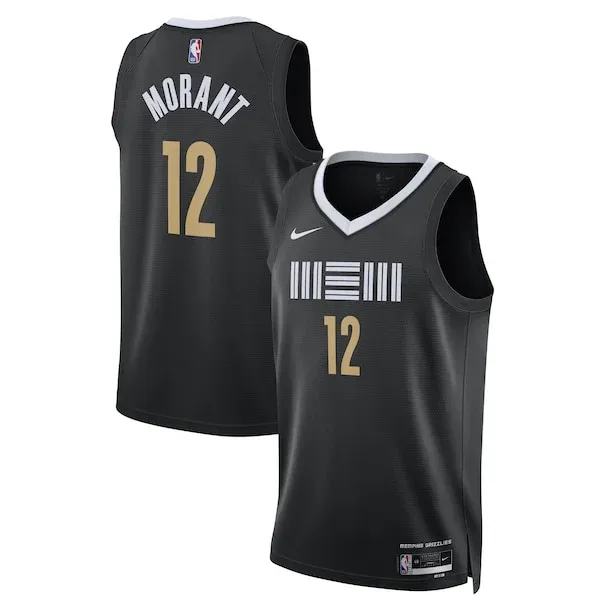 Ja Morant MEM Swingman Jersey - exclusive team-jersey - Black