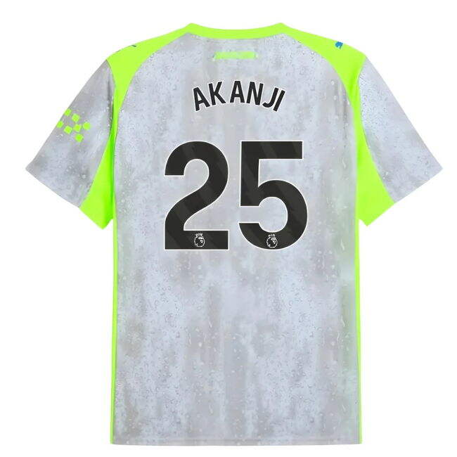 Retro Man City 2025-2026 Man City Third Shirt (Akanji 25) for Fan Wear
