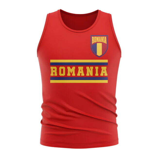 Romania Core Football Country Sleeveless Tee (Red) Netherlands