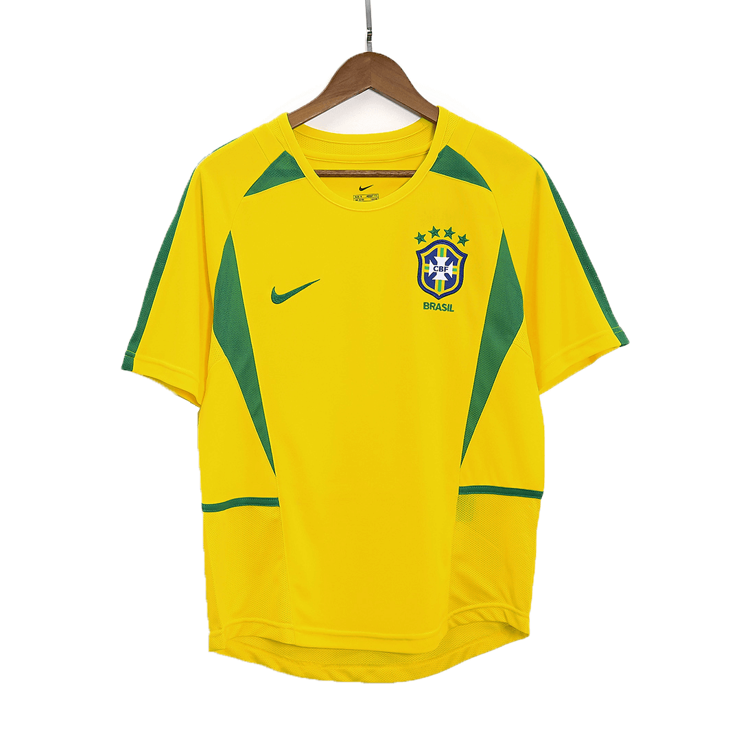 Genuine 2002 BRAZIL RETRO HOME SHIRT - Official Replica 4176
