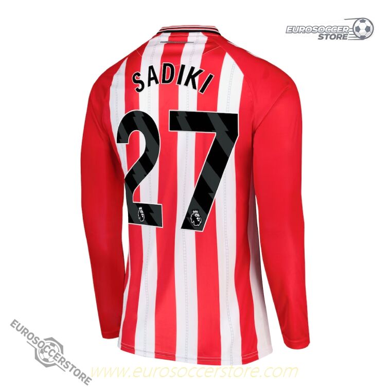 Sunderland 25-26 Home Long Sleeve Jersey SADIKI 27