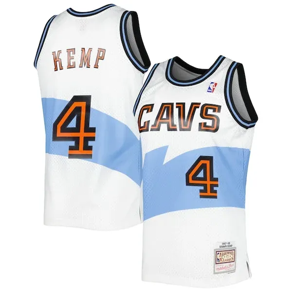 Shawn Kemp CLE Swingman Jersey - classic Basketball - White NBA