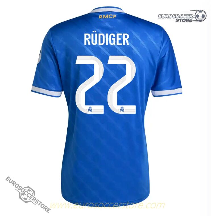 Real Madrid Third RÜDIGER 22 Jersey for the 25-26 Season