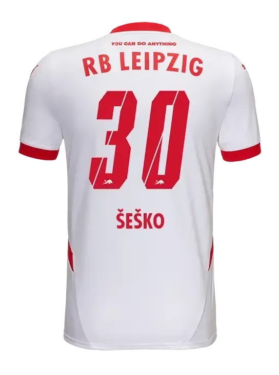 RB Leipzig 24-25 Season Home Jersey with ŠEŠKO 30 Printing