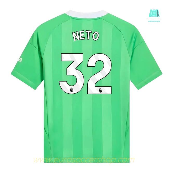 2025-2026 Arsenal Third Goalkeeper Shirt (Green) - Kids (Neto 32)