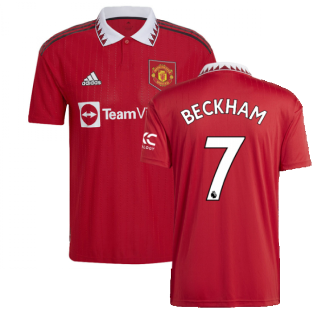 Match Quality Passionate Football Man Utd Home Shirt Beckham #7 Fr...