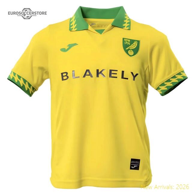 Premium 2025-2026 Norwich City Home Shirt - Kids - Premium Quality