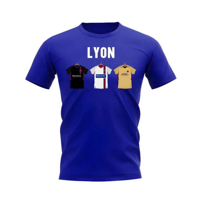 Lyon 2007 Updated Lyon Home Football Shirt 2007-2008