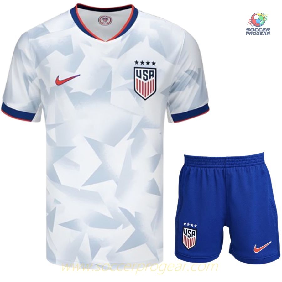 Kids USA Match Quality Home Soccer Football Kit Team Jersey 2025 Collection 2026