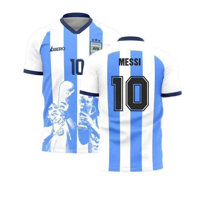 Match Messi X Maradona Argentina World Cup Tribute Shirt (Messi 10)