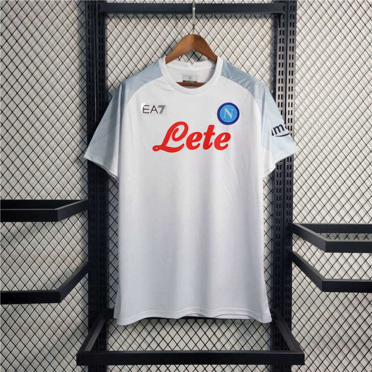 Napoli 2324 Soccer Shirt Away White Football Shirt - Official Replica