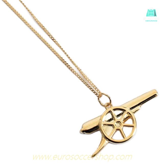 Arsenal FC 18ct Gold Plated on Silver Cannon Pendant & Chain