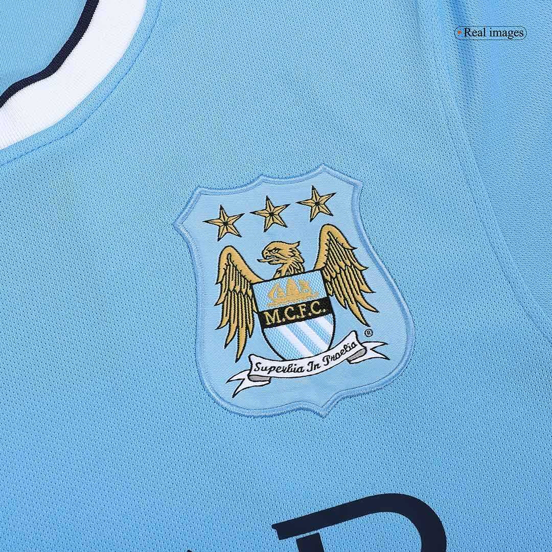 Retro 2013/14 Manchester City Home  Soccer Jersey Authentic Kit