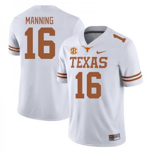 Nike Texas Longhorns #16 Arch Manning Men Stitch Jersey - White