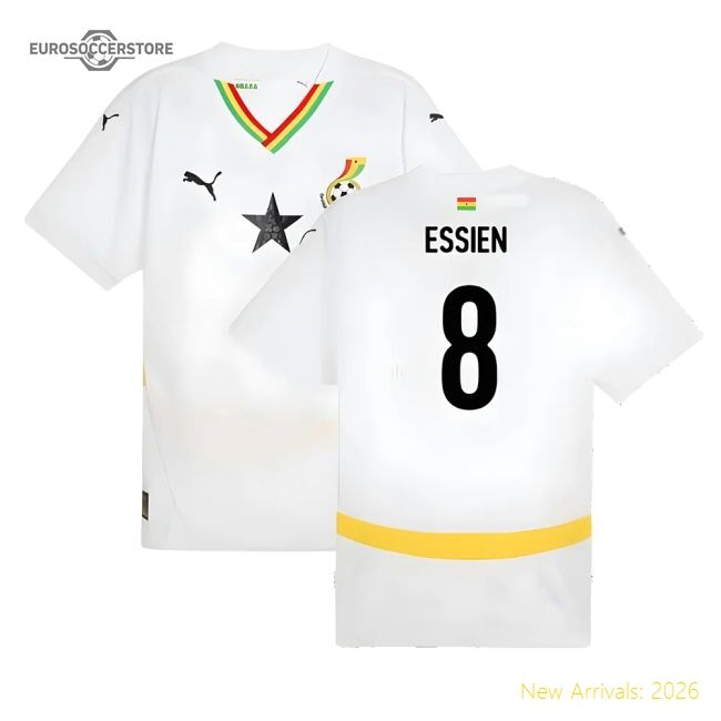 Top Ghana Essien 20242025 Home Jersey Climalite Modern