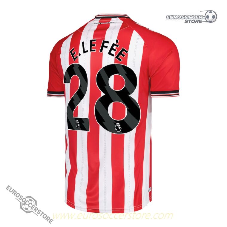 Sunderland's 25-26 Home Jersey featuring E. LE FÉE with the number 28