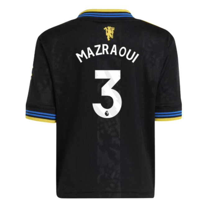 2025-2026 Manchester United Third Mini Kit (Mazraoui 3) - premium
