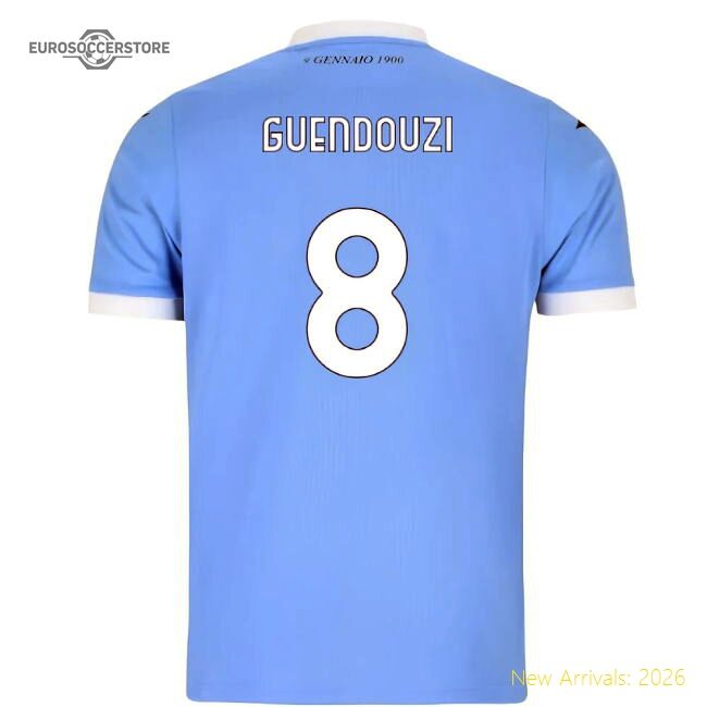 Exceptional 2025-2026 Biancocelesti Home Shirt (kids) (guendouzi 8)