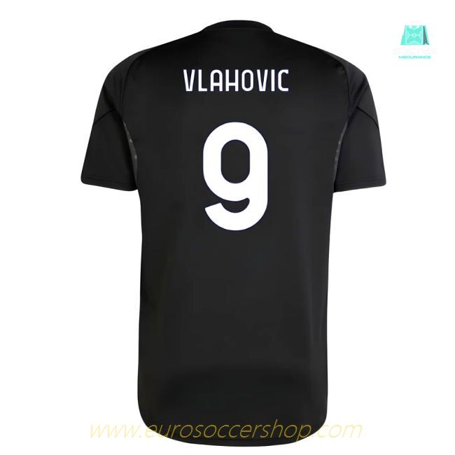 2025-2026 Juventus Training Shirt (Black) (Vlahovic 9)