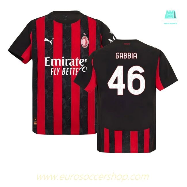 2025-2026 AC Milan Authentic Home Shirt (Gabbia 46)