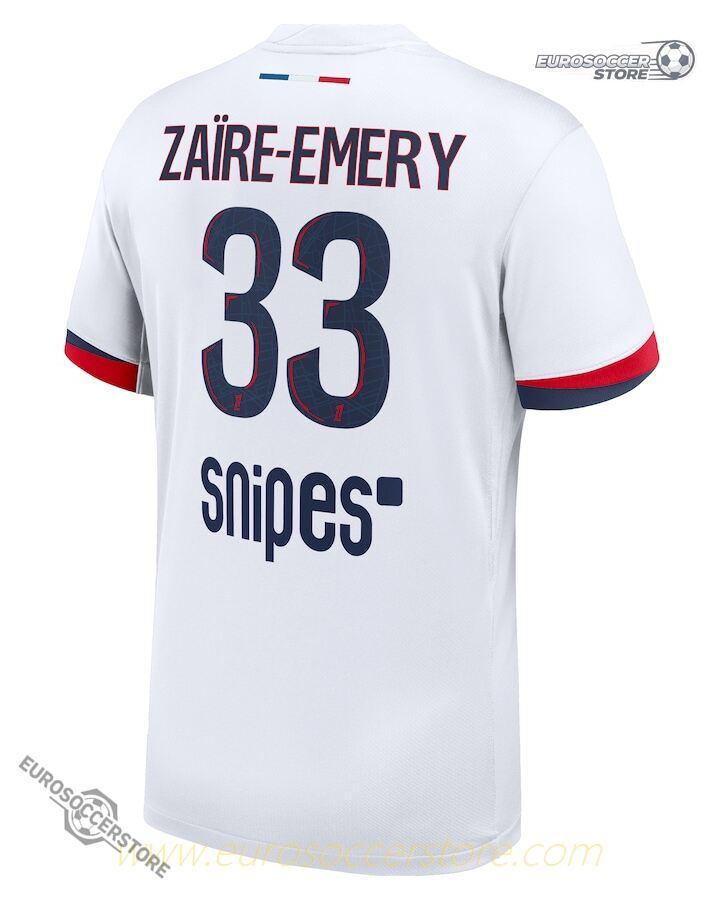 PSG 25-26 Season Away Jersey with Zaïre-Emery's Number 33