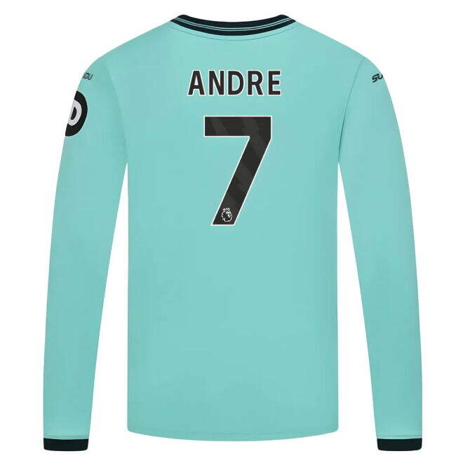 2025-2026 Wolves Long Sleeve Away Shirt (Kids) (Andre 7)