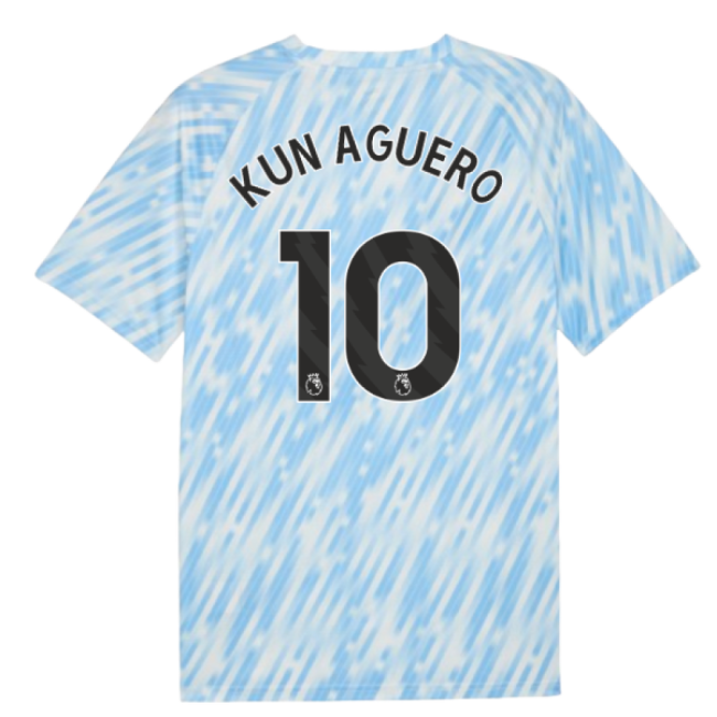 2025-2026 Man City Warm Up Jersey (Silver Sky) (Kun Aguero 10) - of...