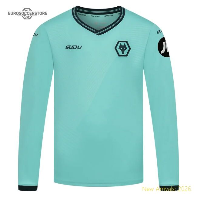 2025-2026 Wolves Long Sleeve Away Shirt (kids) - Match Day Jersey