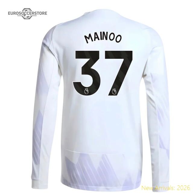 Authentic 2025-2026 Man Utd Authentic Long Sleeve Away Shirt (mainoo
