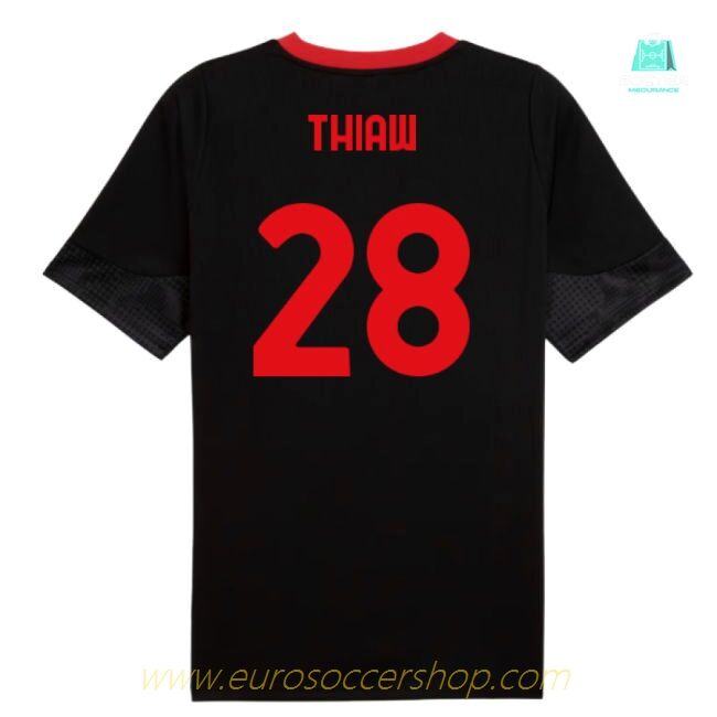 2025-2026 AC Milan Training Jersey (Black) (Thiaw 28)