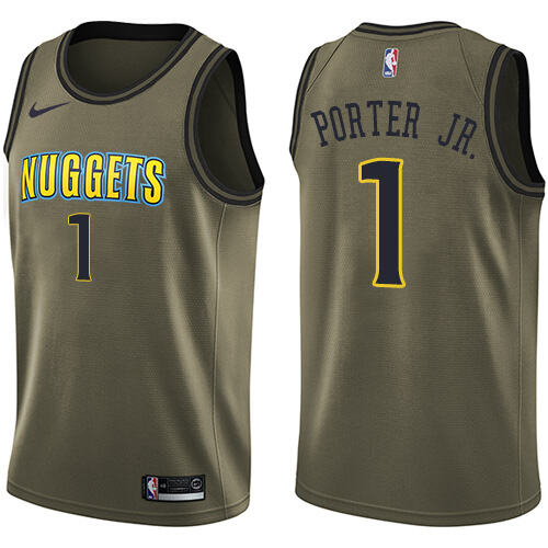 DEN #1 Michael Porter Superior 2024 Icon NBA Jersey - Green Swingman