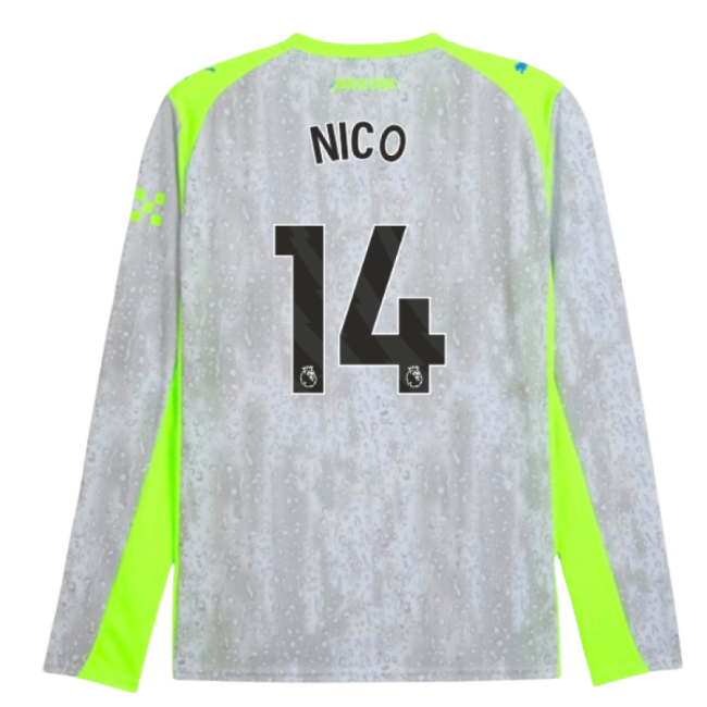 2025-2026 Man City Long Sleeve Third Jersey (Nico 14)