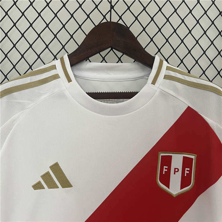 Peru Copa America 2024 Home White Soccer Jersey Football Shirt -