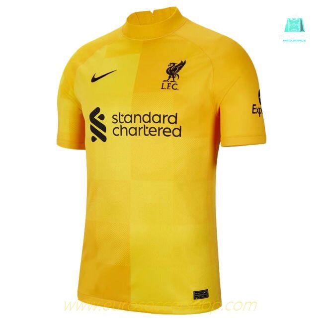 Liverpool 2021-22 Away Goalkeeper Shirt (Yellow) (Small Boys) A.Becker #1 (Excellent)