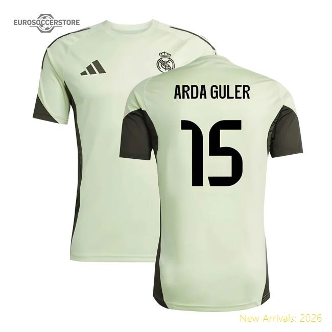 2025-2026 Real Madrid Training Jersey (almost Lime) (arda Guler 15)
