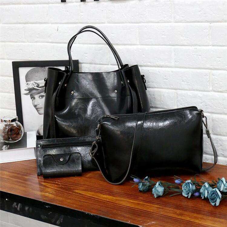 Luise™ | 4-Piece Set Vintage Bags Eco-Pu Leather