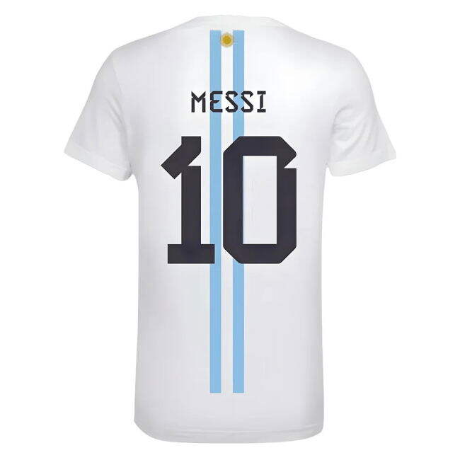 Elite Messi Football Number 10 Graphic T-Shirt (White) Match-Ready