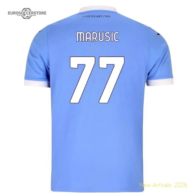 2025-2026 Biancocelesti Home Shirt (kids) (marusic 77) - Supporter Edition